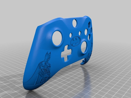 xbox personalizado controlador cáscara batman edición placa frontal logo plastico envolver vídeo juegos 3d print model - Mito3D