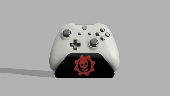 Xbox engrenages guerre logo supporter manette 5 soporte 3d print model - Mito3D