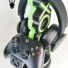 Xbox écouteurs manette supporter Jeu jeu 3d cabine logo 3d print model - Mito3D