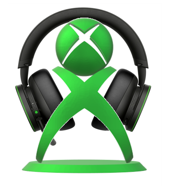 Xbox casque titulaire soutien Jeux écouteurs Microsoft boîte 3D print model - Mito3D