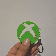 xbox keychain optical illusion 3d print model - Mito3D