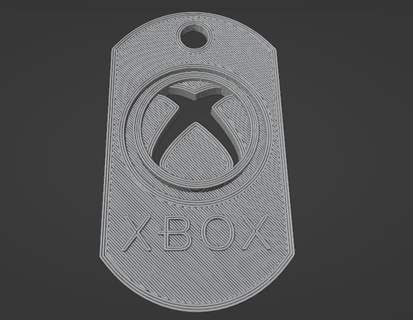 xbox keychain dogtag microsoft dog tag x box necklace original 360 gamer gaming game games console 3d print model - Mito3D