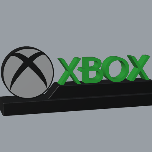 xbox logo oyun microsoft video oyunları konsol 3D print model - Mito3D