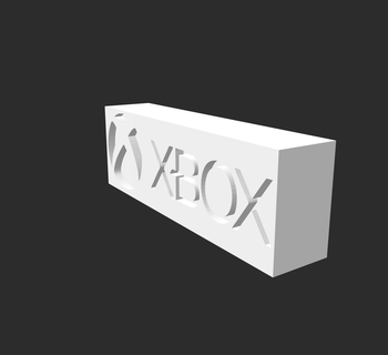 xbox logo consola firmar símbolo estante soporte 3d print model - Mito3D