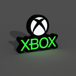 Xbox logo boite lumière LED lampe jeu joueur ledbox lambox couche multicolore lumières luminaire 3d print model - Mito3D