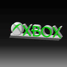 xbox logo stand sign deco x box 360 on one s x-series series nexgen acronym game video games decoration 3d print model - Mito3D