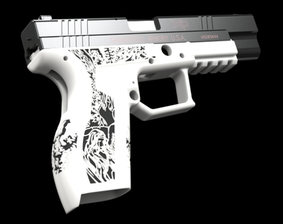 xd 9 40 taille réelle mort tyrans glock noir lotus 3d print model - Mito3D