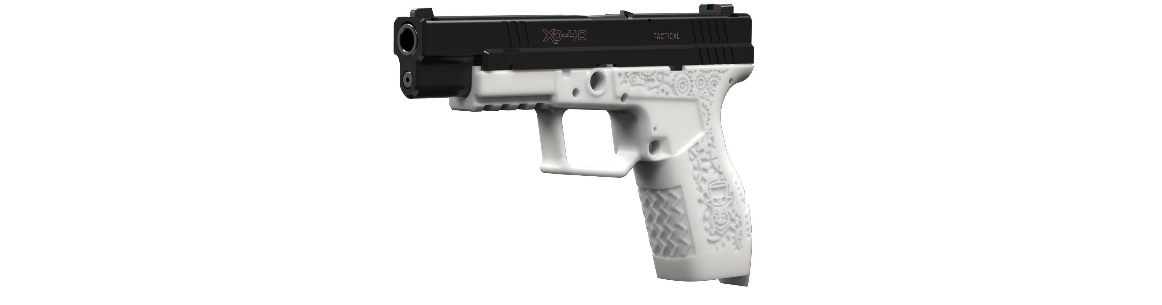 xd 9 40 tamanho real engrenagens glock Preto lótus 3D print model - Mito3D
