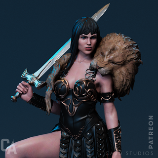 xena 3d print warrior princess tv 90s greek mythology lucy lawless pinup torrida miniatures figurines wonder woman 3d print model - Mito3D