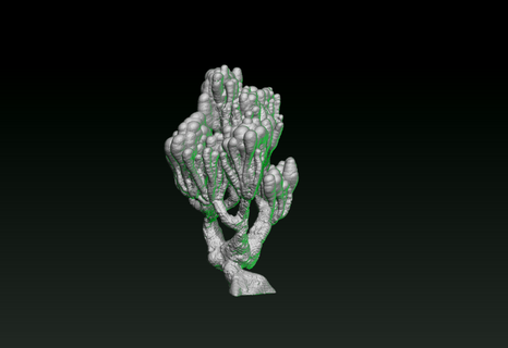 xeno botánica conjunto mesa juegos extraterrestre hongos plantas dispersión terreno warhammer40k xenos 3d impresión 3d print model - Mito3D