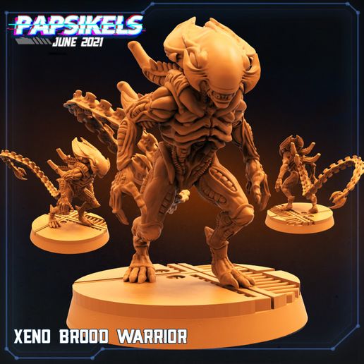 Xeno Brut Krieger Aliens sci fi vs Raubtier avp Kreaturen 3D print model - Mito3D