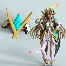 xenoblade chronicles mythra crown cosplay game video character anime figure 3d print model - Mito3D