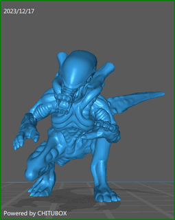 xenomorph 1 Game free of charge predator alien monster extraterrestrial attack space gang enemy figurine character game mini miniature 32mm rpg 3d print model - Mito3D