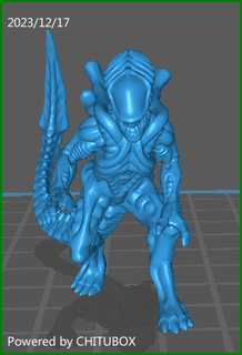 xenomorph 2 Game predator alien monster extraterrestrial attack space gang enemy figurine character game mini miniature 32mm rpg 3d print model - Mito3D