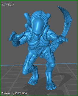 xenomorph 3 Game predator alien monster extraterrestrial attack space gang enemy figurine character game mini miniature 32mm rpg 3d print model - Mito3D