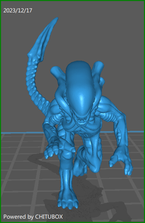 xenomorph 4 Game predator alien monster extraterrestrial attack space gang enemy figurine character game mini miniature 32mm rpg 3d print model - Mito3D