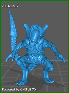 xenomorfo 5 juego depredador extraterrestre monstruo ataque espacio pandilla enemigo figurilla personaje mini miniatura 32mm rpg 3d print model - Mito3D
