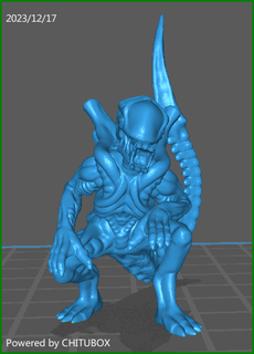 xenomorph 6 Game predator alien monster extraterrestrial attack space gang enemy figurine character game mini miniature 32mm rpg 3d print model - Mito3D