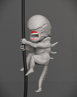 xenomorfo cavo arte alieno giochi cuffie fan art accessorio 3d print model - Mito3D