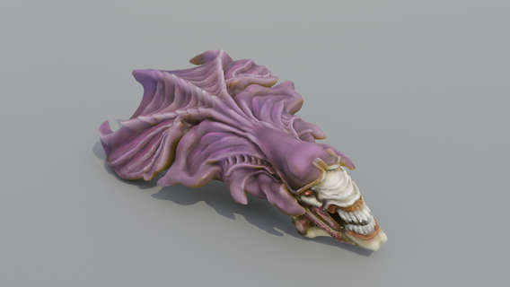 xenomorfo reina cabeza tiránido guerrero conversión juego 3d print model - Mito3D