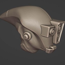 xenos marksman helmet game miniature wargaming wargame pathfinder aliens fire warrior 3d print model - Mito3D