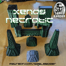 xenos necrotic alien terrain necron 40k space marine ruins sci fi 3d print model - Mito3D