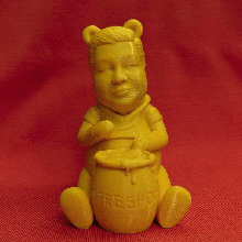xi jinpooh caricature free supportless jinping winnie the pooh politics political joke meme hong kong tibet cartoon satire president protest end oppression opreshon china chinese 3d print model - Mito3D