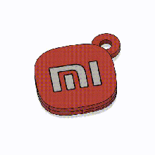 xiaomi logotipo chaveiro mi chave 3d print model - Mito3D
