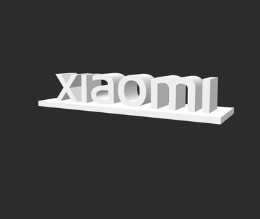 xiaomi logotipo tecnologia Smartphone chinês ficar pé símbolo placa 3d print model - Mito3D