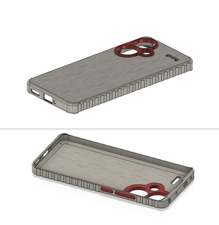 xiaomi redmi note 13 pro+ wavy closed case smartcase cover housing phone smartphone tpu mobile pro 3d print model - Mito3D