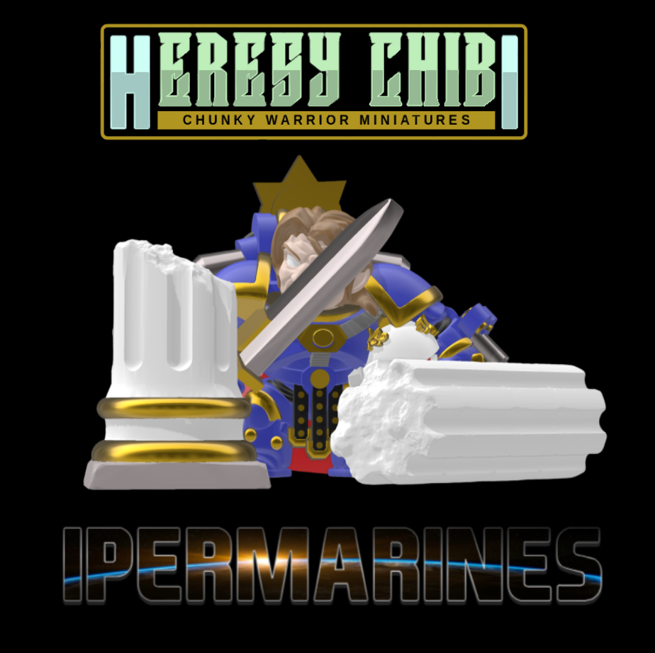 xiii Legion ipermarines Kapitän Spiel Platz Marinesoldaten astartet Kommandant Gruppe sci fi dnd Tischplatte Rollenspiel Chibi 3D print model - Mito3D