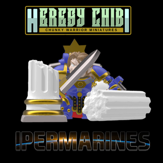 xiii legion ipermarines captain Game space marines astarts comand group sci-fi dnd tabletop rpg chibi 3d print model - Mito3D