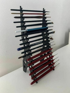 xl horizontal art brush holder tools 3d print model - Mito3D