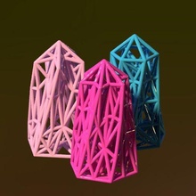 xmas hexagonal pyramid ornament vol05 christmas decor 3d print model - Mito3D