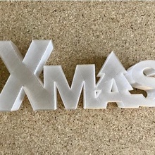 xmas lettering boxled home 3d print model - Mito3D