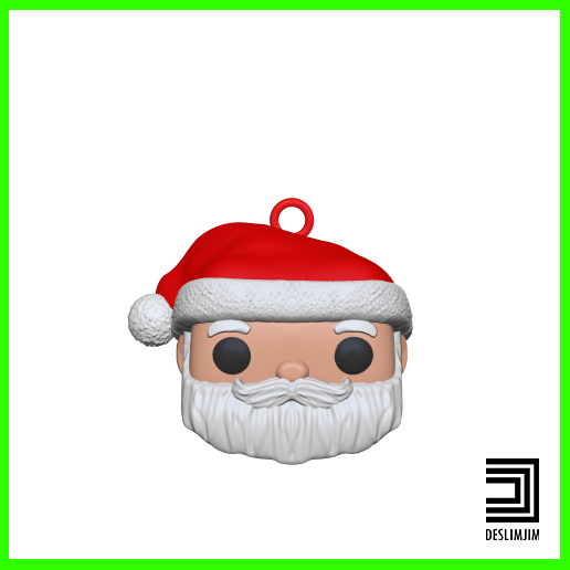 Navidad alegre árbol ornamento Papa Noel claus funko popular 3D print model - Mito3D