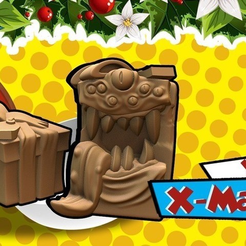 xmas mimics game toy dungeons ragons dnd 3D print model - Mito3D