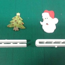 xmas tie clip fashion christmas tree santa accessories 3d print model - Mito3D
