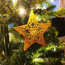 Noël arbre étoile topper Nouveau an 3d sabrer art ornement personnalisé décoration heureux joyeux jouet jouets 3d print model - Mito3D