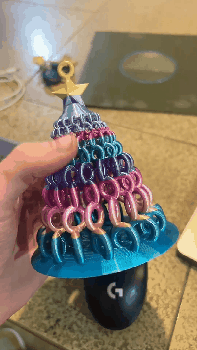 xmas tree topper 3dprinting 3dprint cosplay props wearable chainmail christmas 3d print model - Mito3D