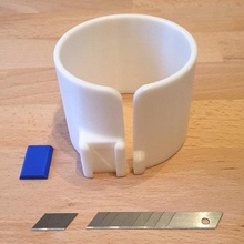 xmas wrapping paper cutter break-off snap blades gadget 3d print model - Mito3D