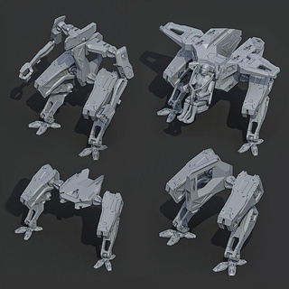 jorn mech modular Soldat Militär Roboter Mecha Flügel 3d print model - Mito3D