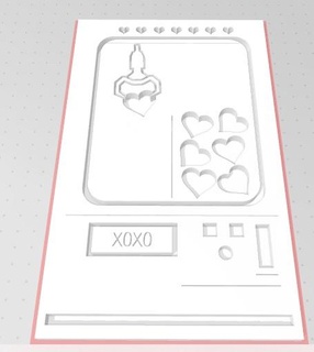 xoxo kurabiye fondan işaretleyici ev mühür Aşk Şubat tarla fondanı tatlı 3d print model - Mito3D