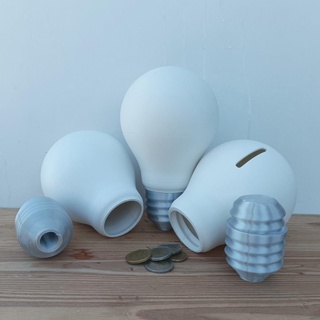 xxl bulb piggy bank box storage 3d print model - Mito3D