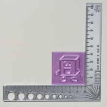 xy calibração régua ângulos calibre buracos transferidor slots 3d print model - Mito3D