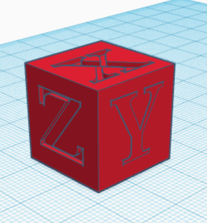 xyz Achse Drucker Prüfung Werkzeuge 3d print model - Mito3D