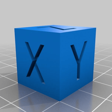 xyz o 20mm cube tool 3d printing tests 3d print model - Mito3D