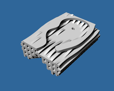 xz sectioned abstrait architecture perce oreilles construction 3d print model - Mito3D