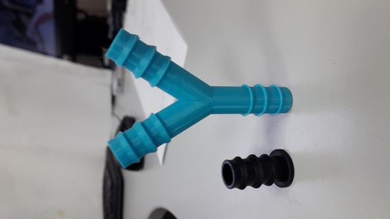 connector manguera tubo diámetro 16mm conexión 3d print model - Mito3D
