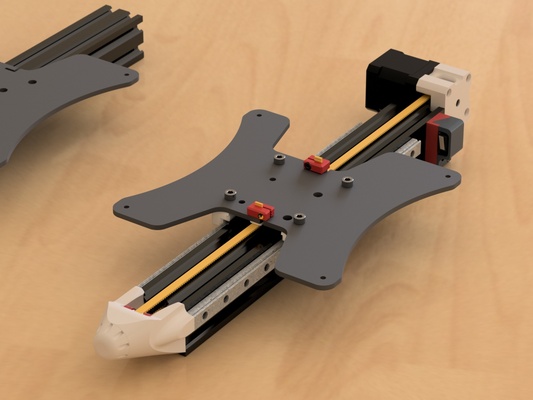 y axis upgrade ender3v2 - tensioner rails bed mount motor up to 48mm tools printer 3d print model - Mito3D